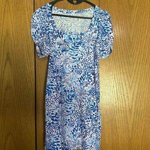 Lilly Pulitzer Pink and Blue Patterned Top